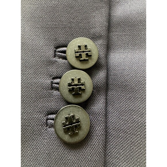 Tory Burch Blazer Women 2 Navy Wool Work Office Business Blazer Designer Classic - Picture 12 of 12